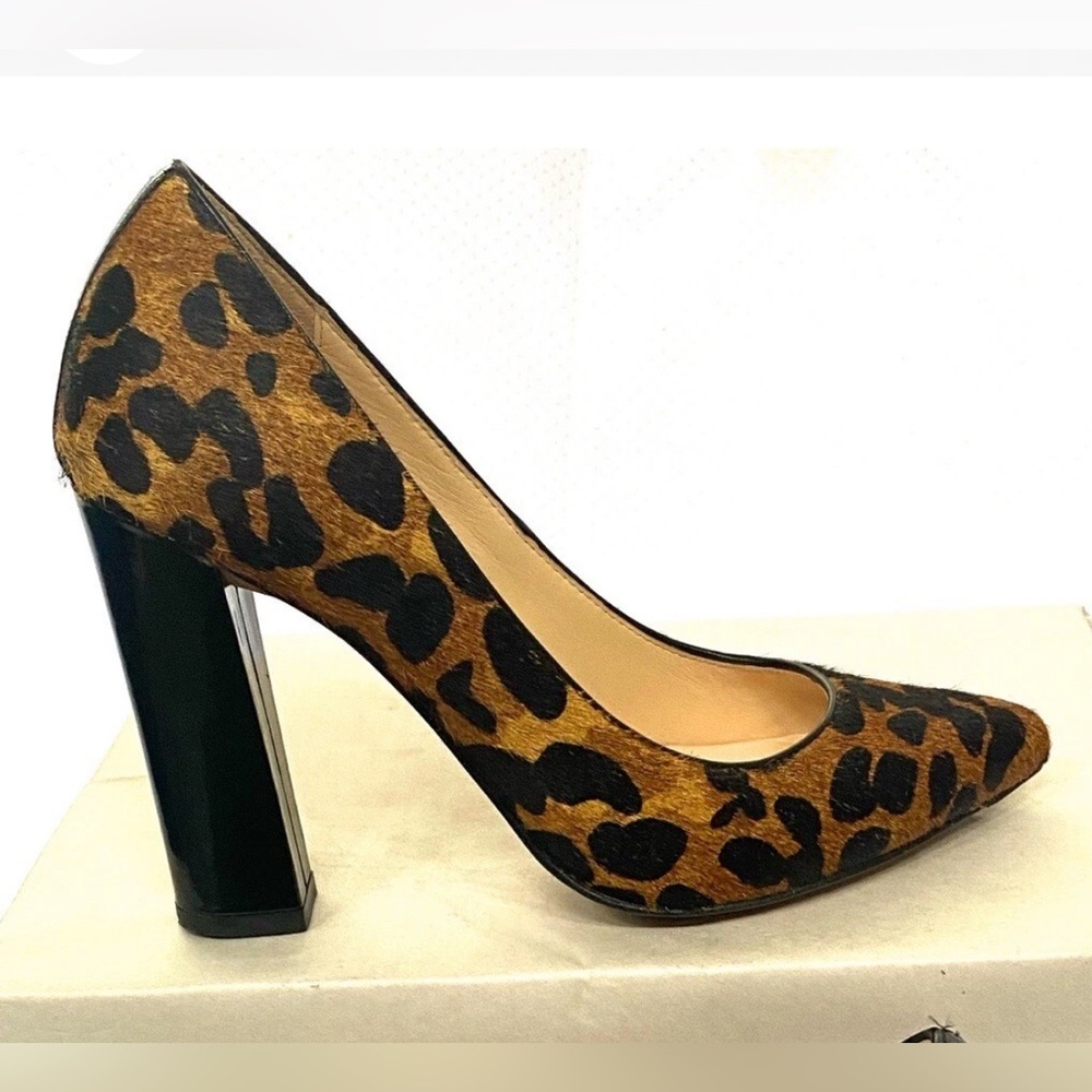 Cole Haan “Chelsea” Leopard Print Women's Block Heel Pumps 8